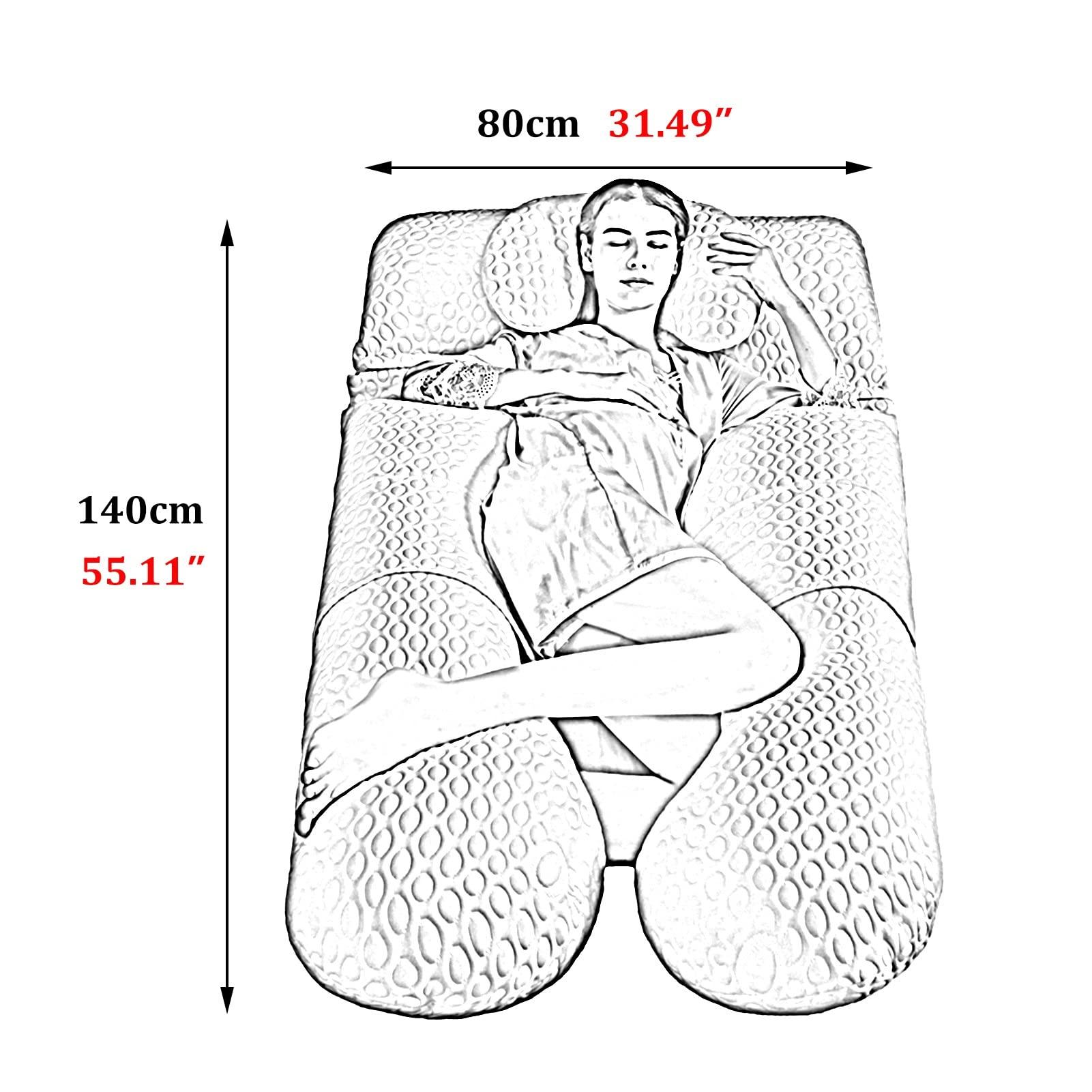 LCYDMJ Pregnancy Pillow Maternity Pillow with Memory Pillow, U-Shaped Body Pillow for Pregnant Women to Help Sleep, with Detachable and Washable Cotton Cover (Color : Style1)