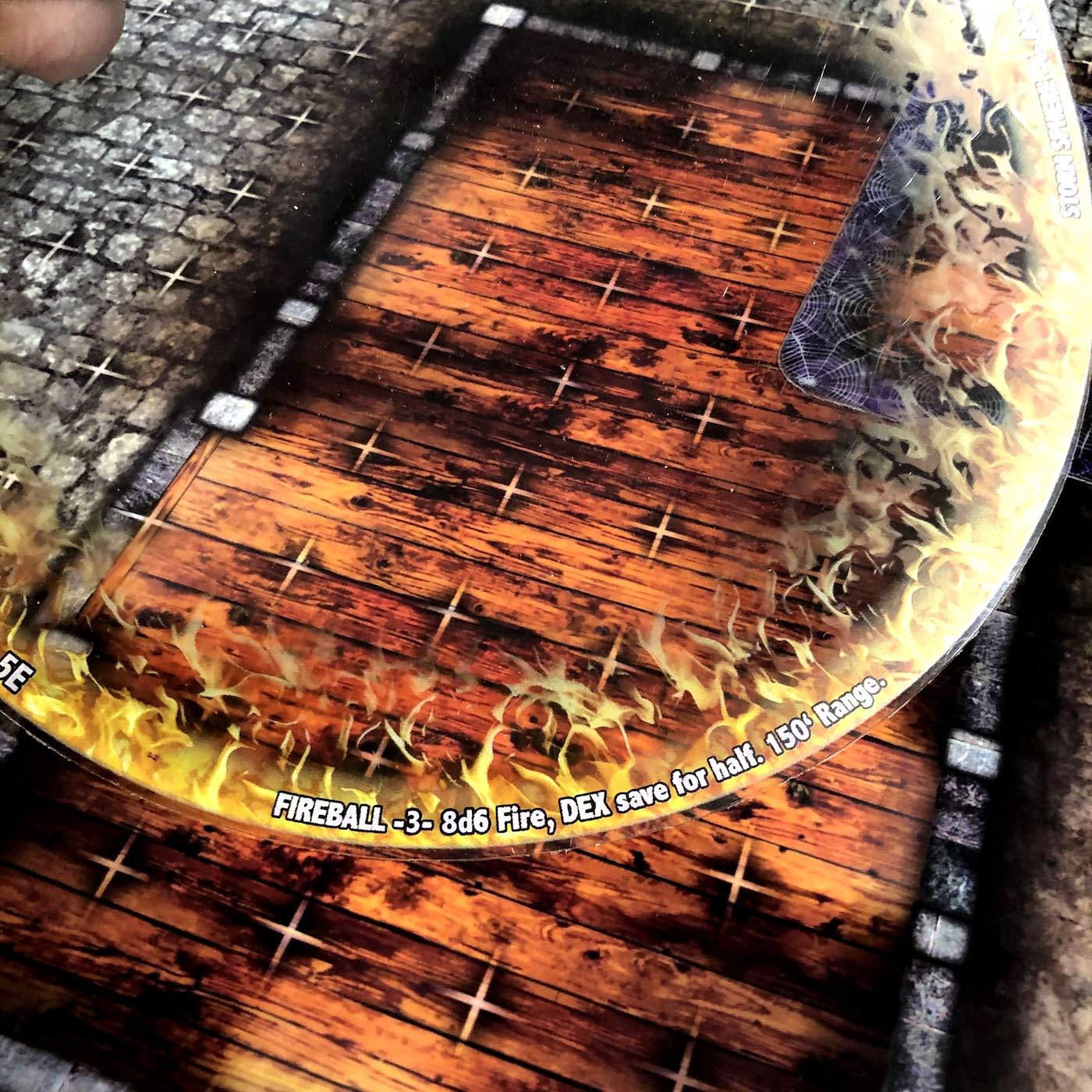 Arcknight Arcknight Spell Effects Templates for D&D 5E; 24pc Markers for AOE Spells with Reference; Condition, Buff, and Summon Tokens; for DND Pathfinder TTRPG