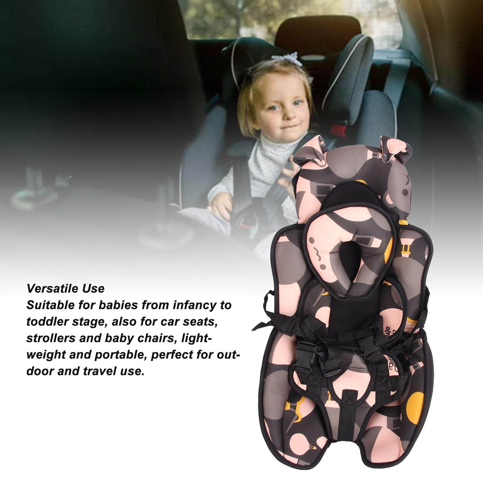 Fockety Infant Car Seat Insert, Baby Car Seat Cushion with Soft Head Neck Support, Adjustable Fixing Stroller Cushion, Toddler Car Seat Insert for Carseats, Strollers, Swings (1)