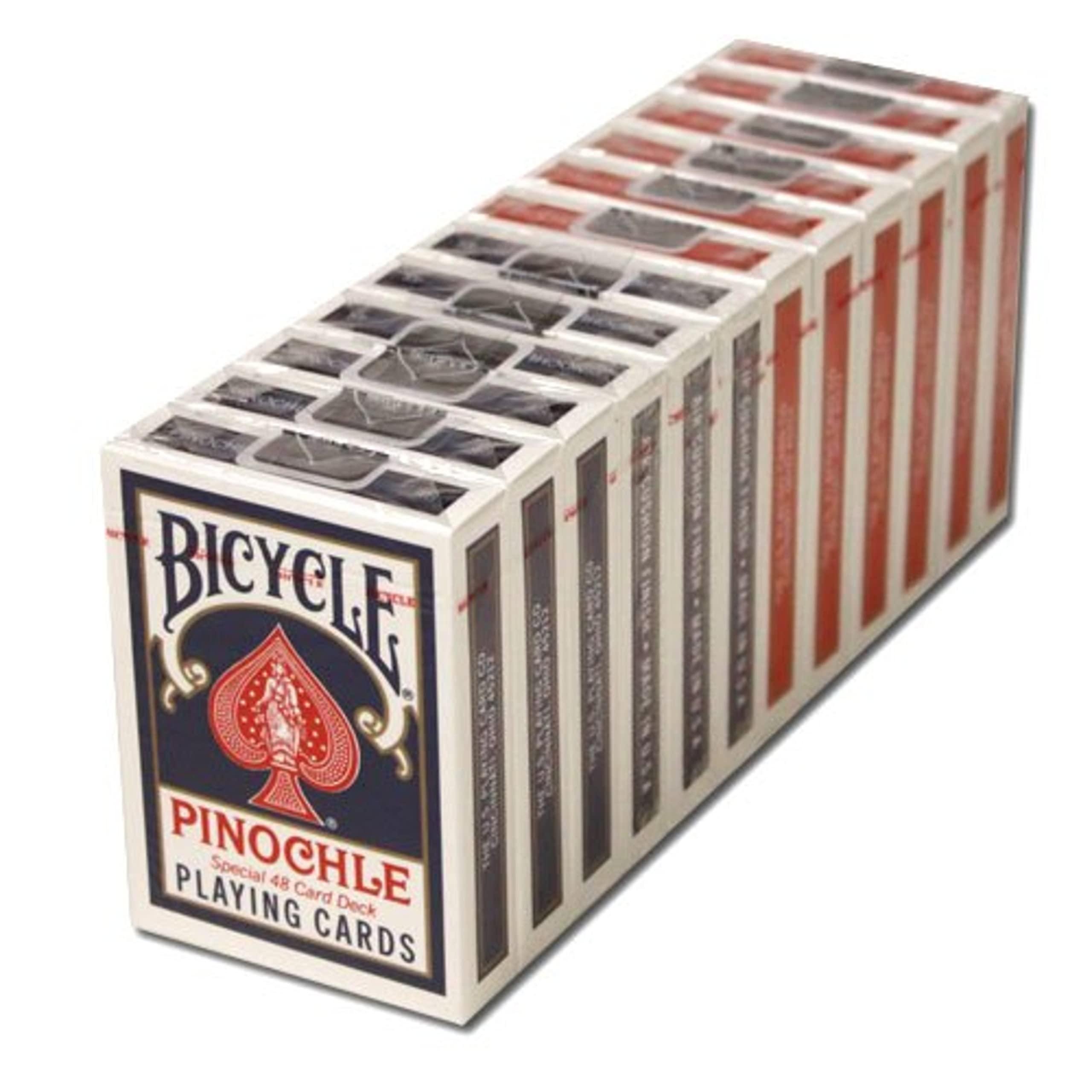 Brybelly 12 Decks Bicycle Pinochle Cards (6 Red / 6 Blue)