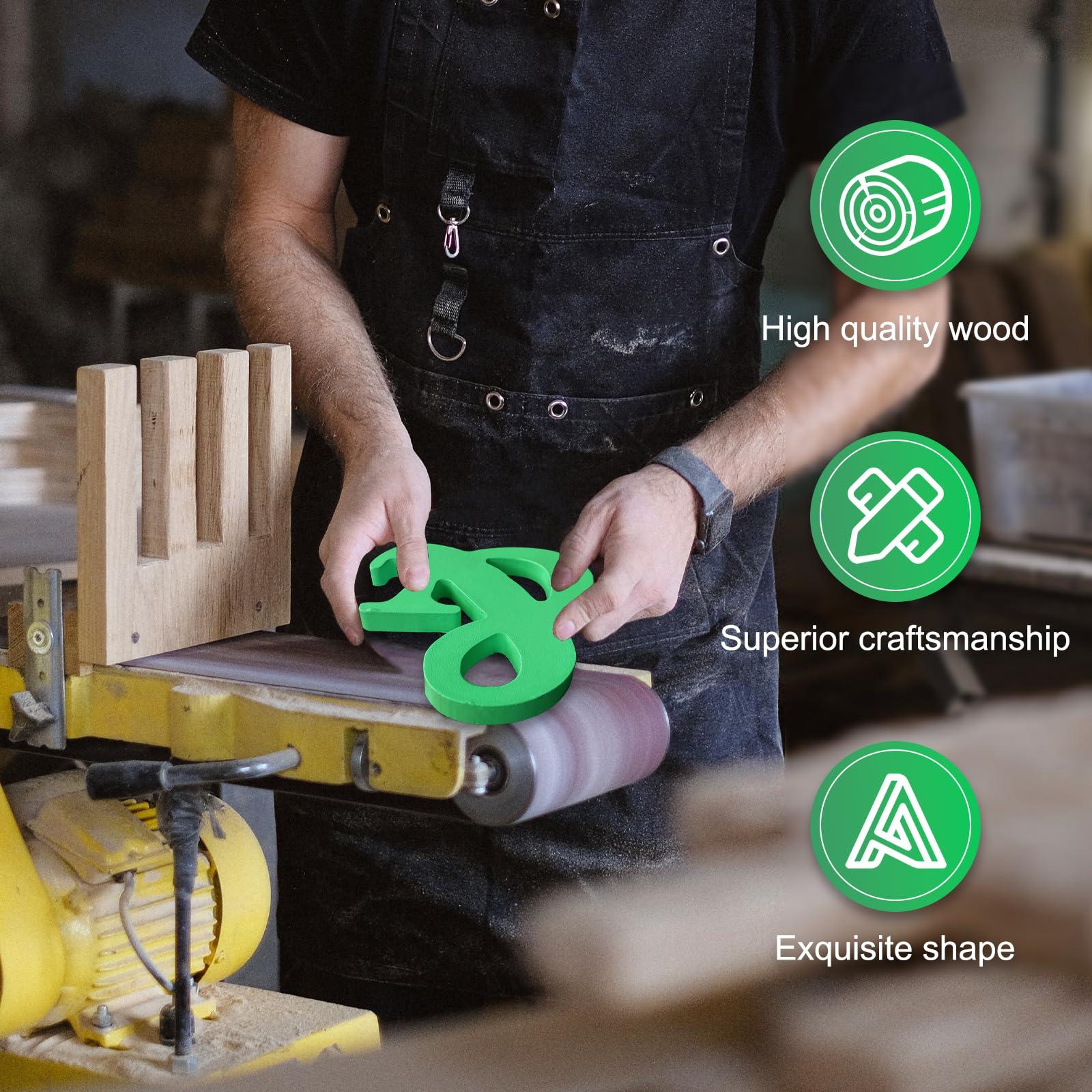 AOCEAN AOCEAN 6 Inch Green Wood Letters Unfinished Wood Letters for Wall Decor Decorative Standing Letters Slices Sign Board Decoration for Craft Home Party Projects (S)