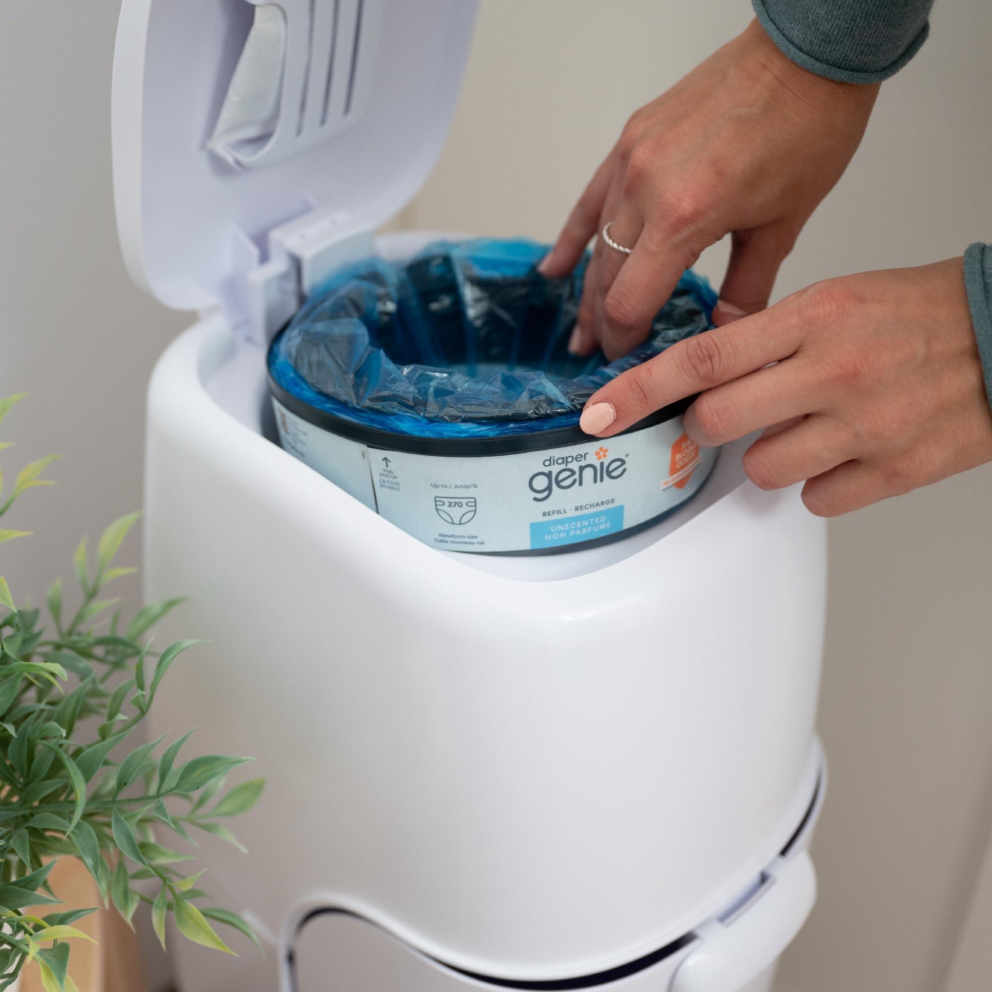 Diaper Genie Diaper Genie Bags Refills 270 Count (Pack of 3) with Max Odor Lock | Holds Up to 810 Newborn Diapers