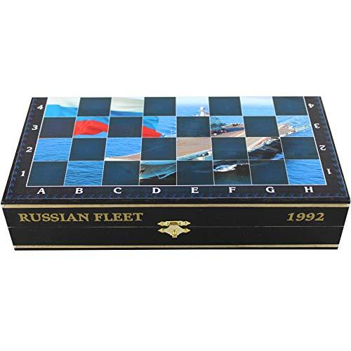 AEVVV Army Chess Set Navy - Russian Army Navy Chess Board and Hand Painted Pieces