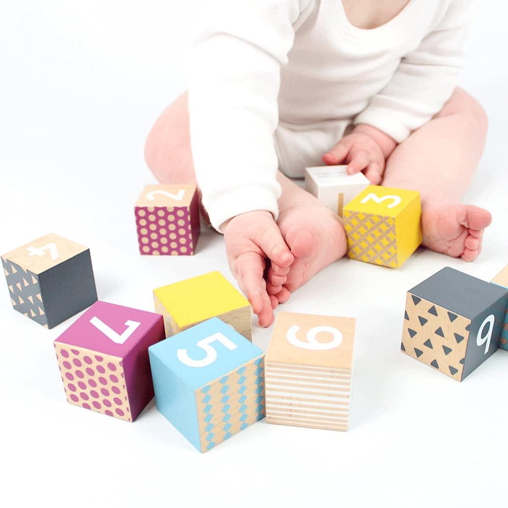Bigjigs Toys Bigjigs Toys, 100% FSC® Certified Number Blocks, Wooden Toys, Baby Wooden Toys, Number Toys, Baby Toys, Wooden Stacking Toy, Building Blocks