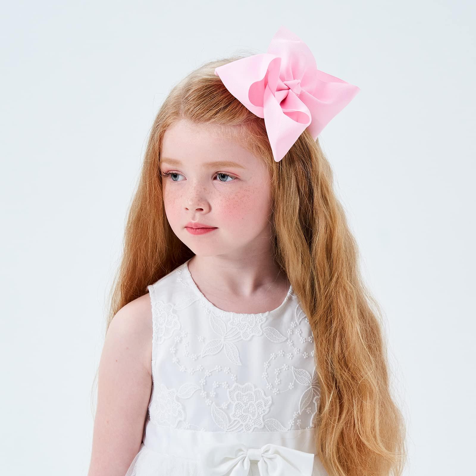 YHXX YLEN YHXX YLEN 20PCS Big 6 Inch Hair Bows for Girls Grosgrain Ribbon Toddler Hair Accessories with Alligator Clips for Toddlers Baby Girls Kids Teens