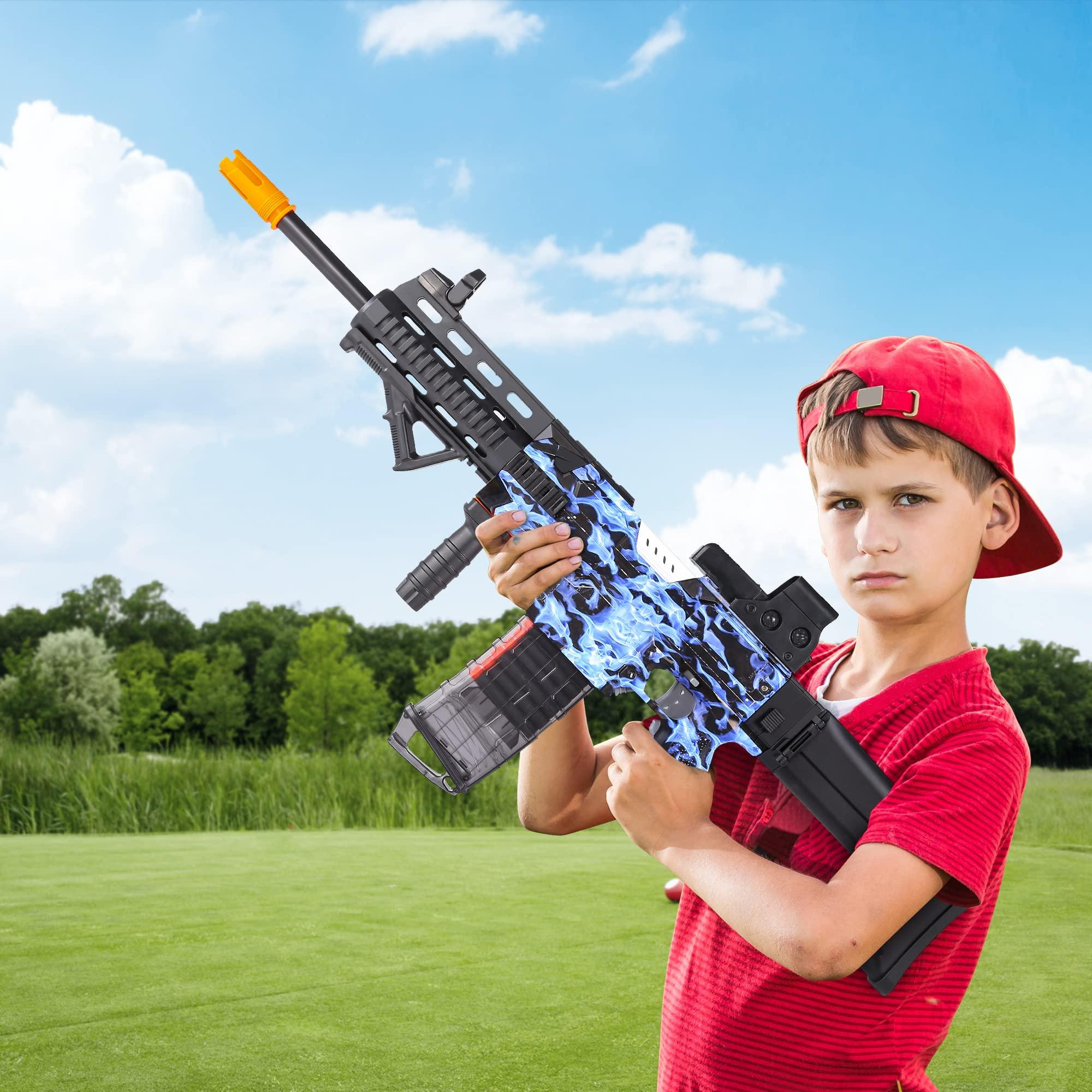 COOLFOX COOLFOX Electric Automatic Toy Gun for Toy Guns Sniper Soft Bullets [Shoot Faster] Burst Soft Bullets Toy Gun for Boys,Toy Foam Blasters & Guns with 100 Toy Sniper Darts, Gifts for Kids(Blue)