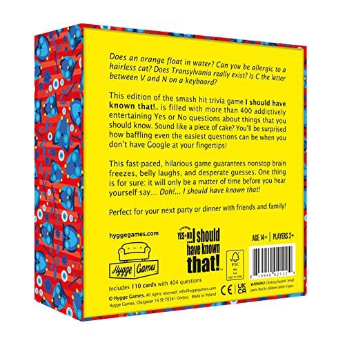 Hygge Games I Should Have Known That Trivia Game Yes or No Edition by Hygge Games, Red, Box Size 5.7 x 5.7 x 1.8 inches (21224)