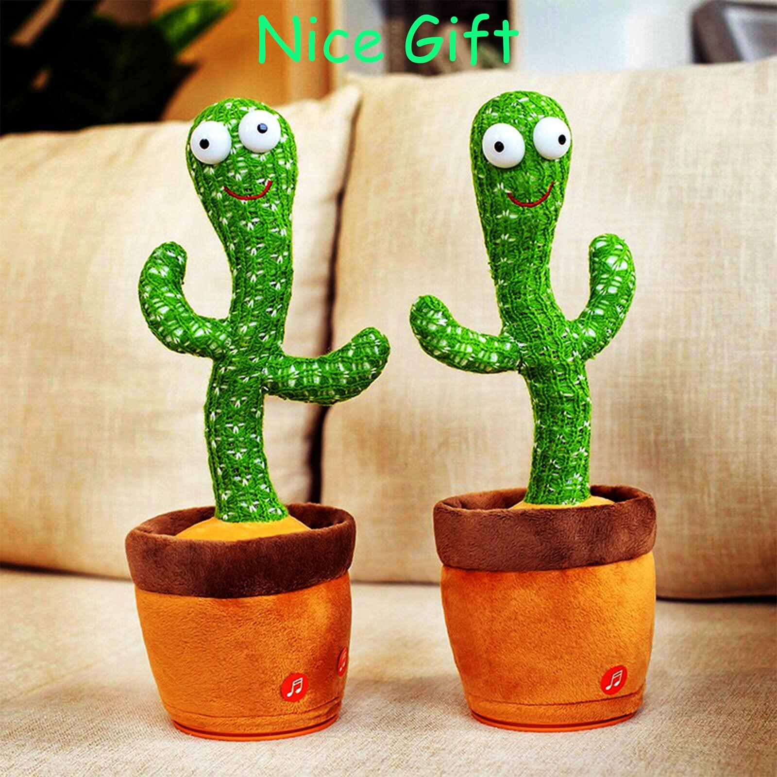 MidnightSinging 2023 Dancing Cactus Toy Bluetooth [Play Your Songs] Record Repeating What You Say, Rechargeable Singing Talking Cactus Toy Gifts for Baby Boys and Girls