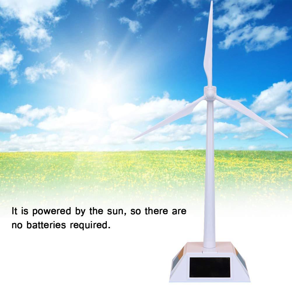 SUNGOOYUE SUNGOOYUE Solar Windmill Toy, White Mini Desktop Solar Powered Windmill Model Home Decor Ornament Science Teaching Tool