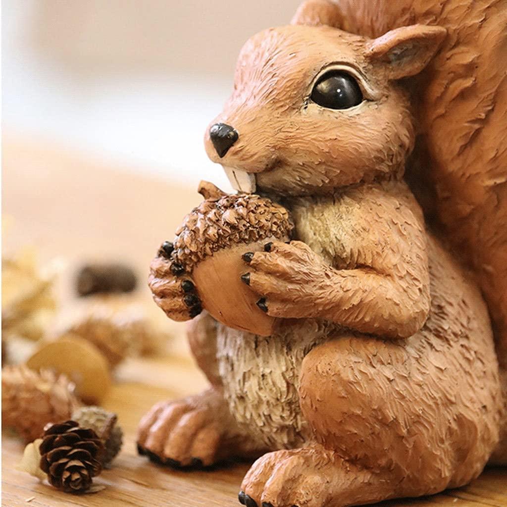 Junorstar Junorstar Piggy Bank Children\'s Toy Money Box Cute Cute Squirrel Piggy Bank Resin Animal Coin Box Cute Squirrel Shape Savings Money Bank Brown Piggy Bank Gifts for Adults Or Kids Money Box Piggy Bank
