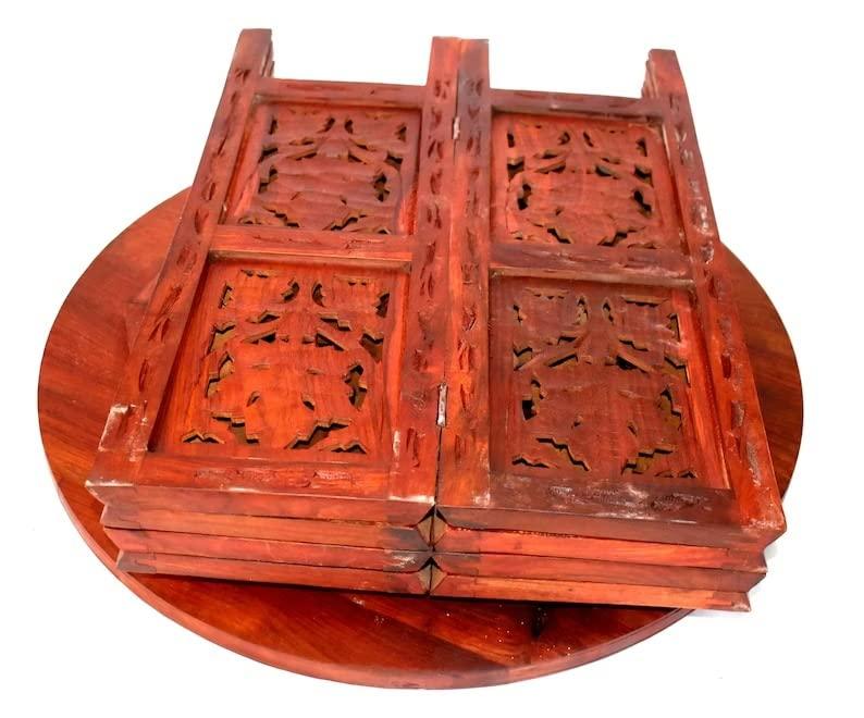 Generic Round Chess Table Wooden Inlay|Roman Wooden Chess Pieces|Chess Board Game Table with Drawer|Chess Table Furniture,Luxury Vintage Style|