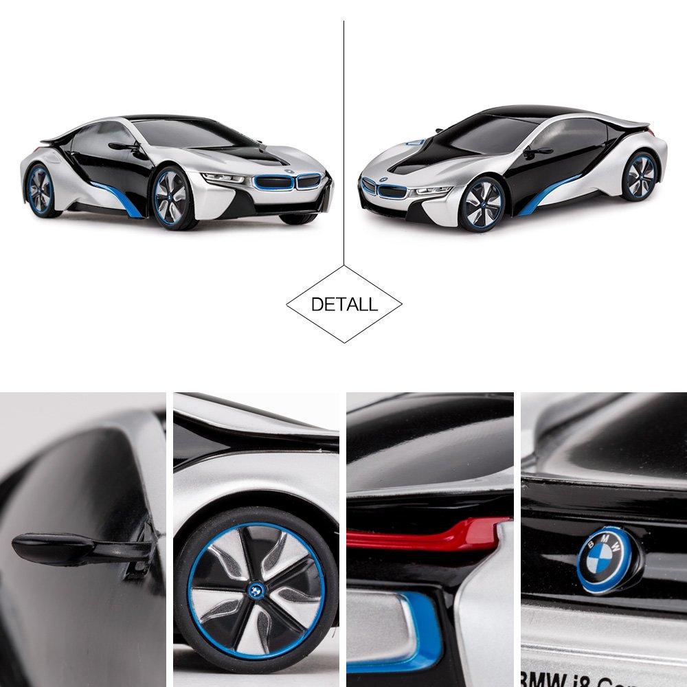 RASTAR RASTAR BMW i8 RC Car BMW i8 1/24 Remote Control Car, BMW Toy Car - Silver