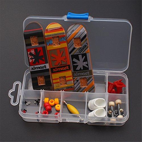 Yair Yangtze Yair Yangtze DIY Skateboard Playset Finger Board Sets with Nuts Trucks Tool Kit Packaged in Box for Kids C