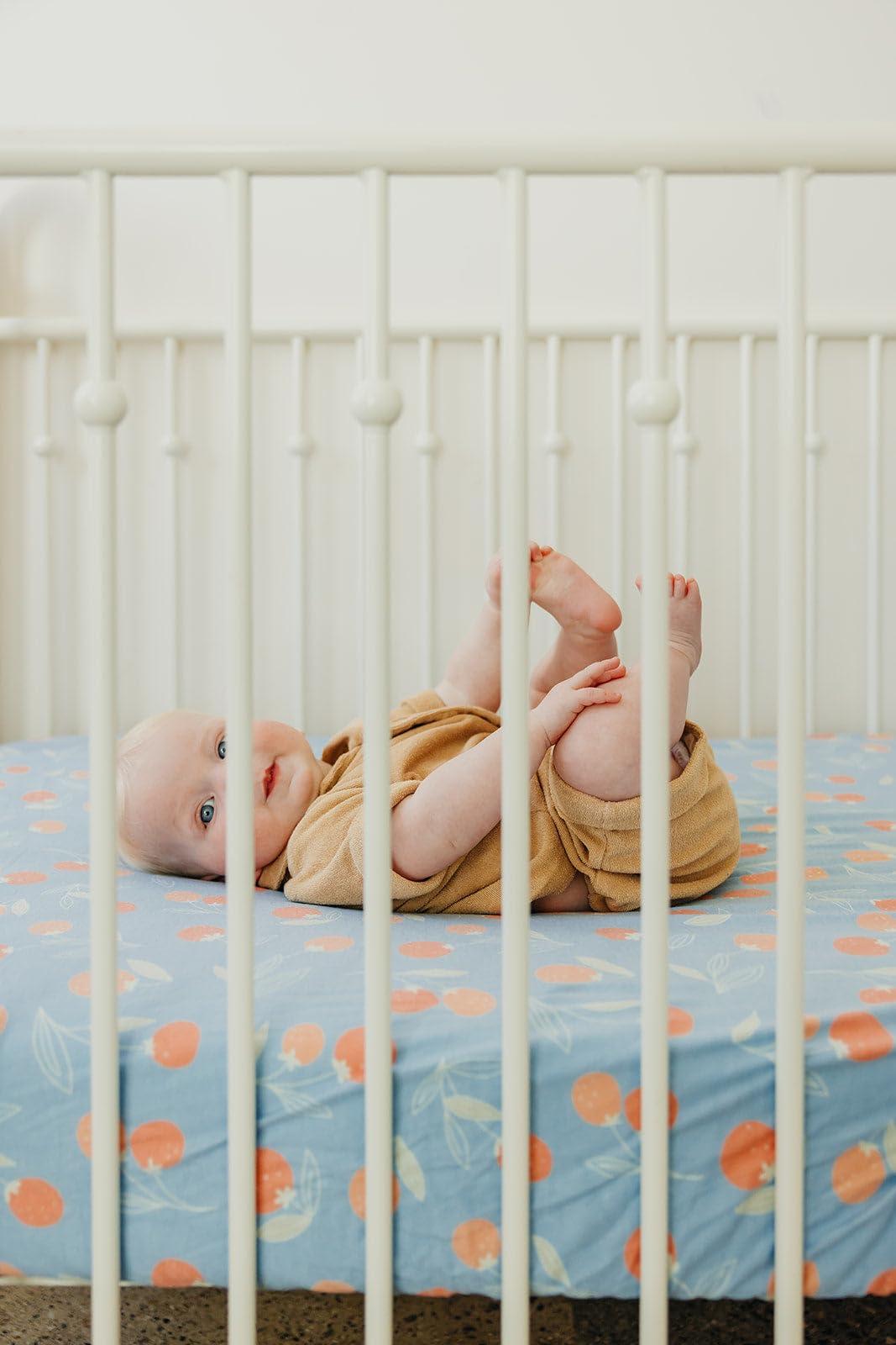 Copper Pearl Copper Pearl Premium Knit Baby Crib Sheets for Boys and Girls : Breathable and Soft, Fitted Crib Sheets for Standard Baby Mattresses, Crib Sheet for Baby Registry or Shower Gift, Clementine