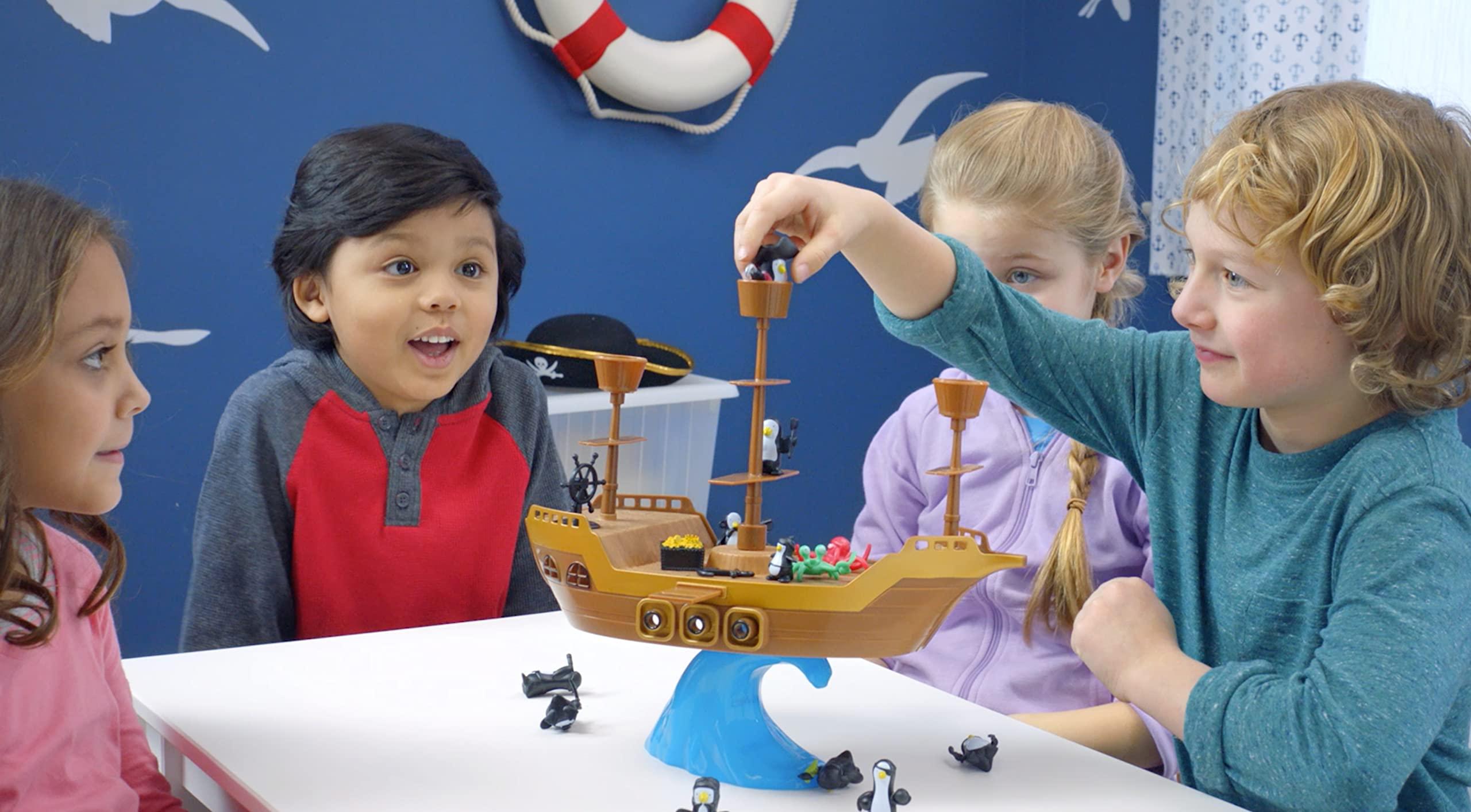 PlayMonster Dont Rock the Boat Board Game - Kids Games, Family Games for Kids and Adults, Board Games for Family Night, Multi-Player Board Games, Builds Hand & Eye Coordination, Balancing Toy, Ages 5+