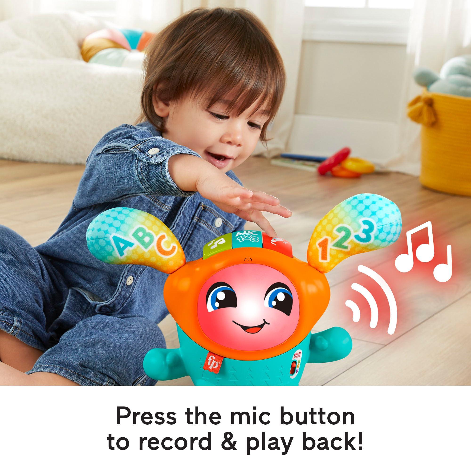 Fisher-Price Fisher-Price Baby & Toddler Learning Toy DJ Bouncin Beats with Music Lights & Bouncing Action for Ages 6+ Months