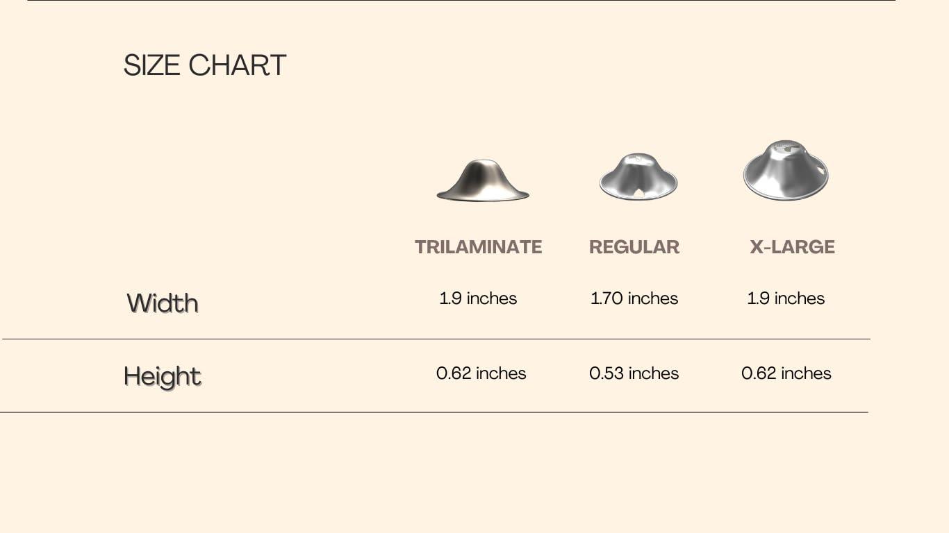 silverMio Silvermio Original Silver Nursing Cups - Nipple Shields for Newborn Nursing, Essential Breastfeeding Pads, Soothe and Protect Sore Nipples (Trilaminate)