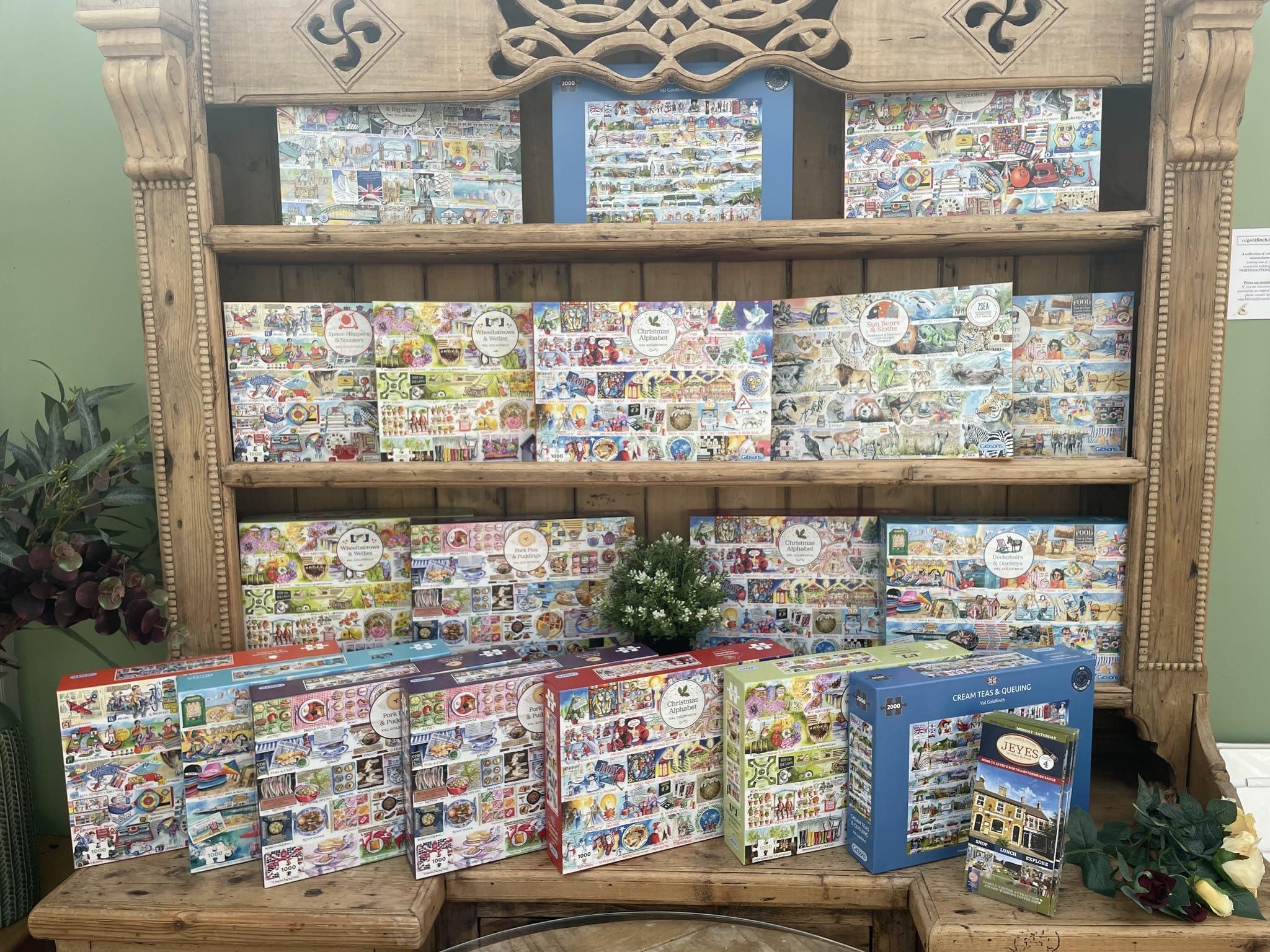 Gibsons Games Gibsons Games Bright Lights & Big Cities 1000 Piece Jigsaw Puzzle | Val Goldfinch Jigsaw Puzzle | Sustainable Puzzle for Adults | Premium 100% Recycled Board | Great Gift for Adults |