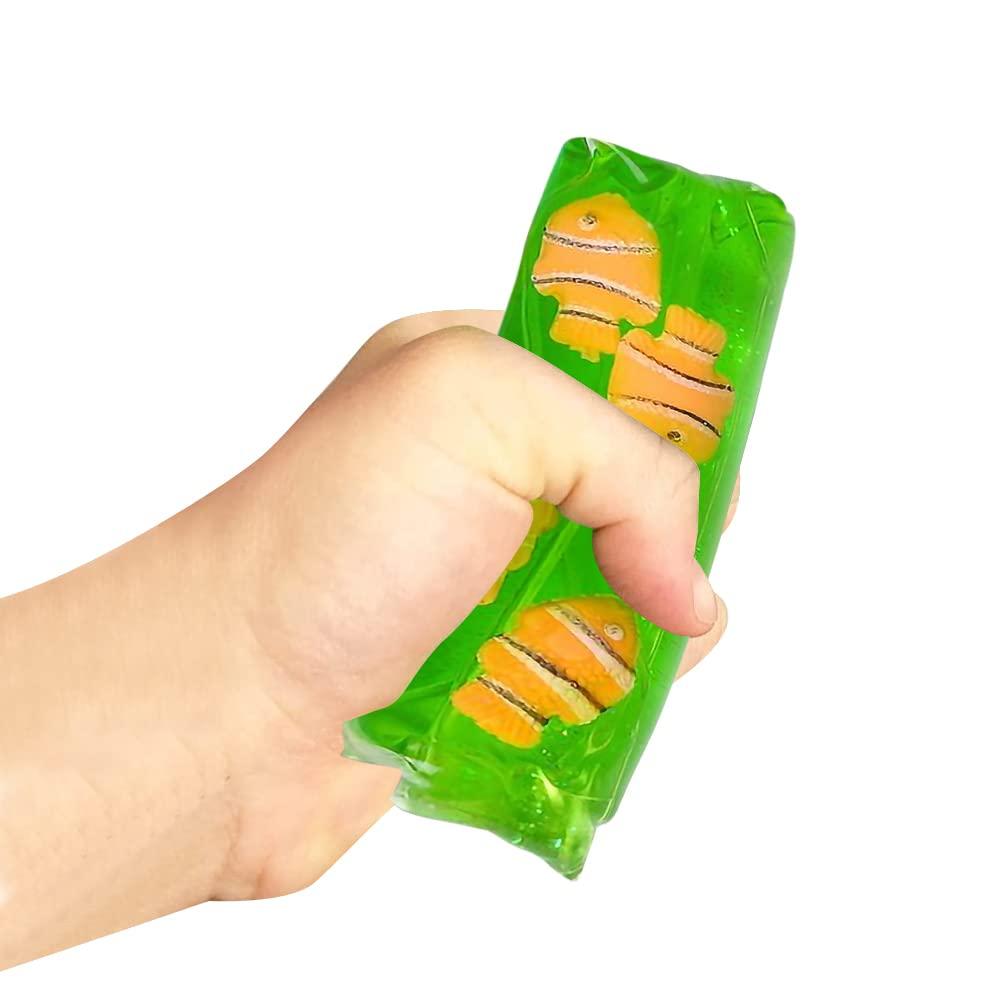 ArtCreativity ArtCreativity Clownfish Water Wigglers, Set of 3, Fidget Toys for Kids with Clown Fish Figurines and Glitter Inside, Stress Relief Toys for Boys and Girls, Unique Party Favors for Children