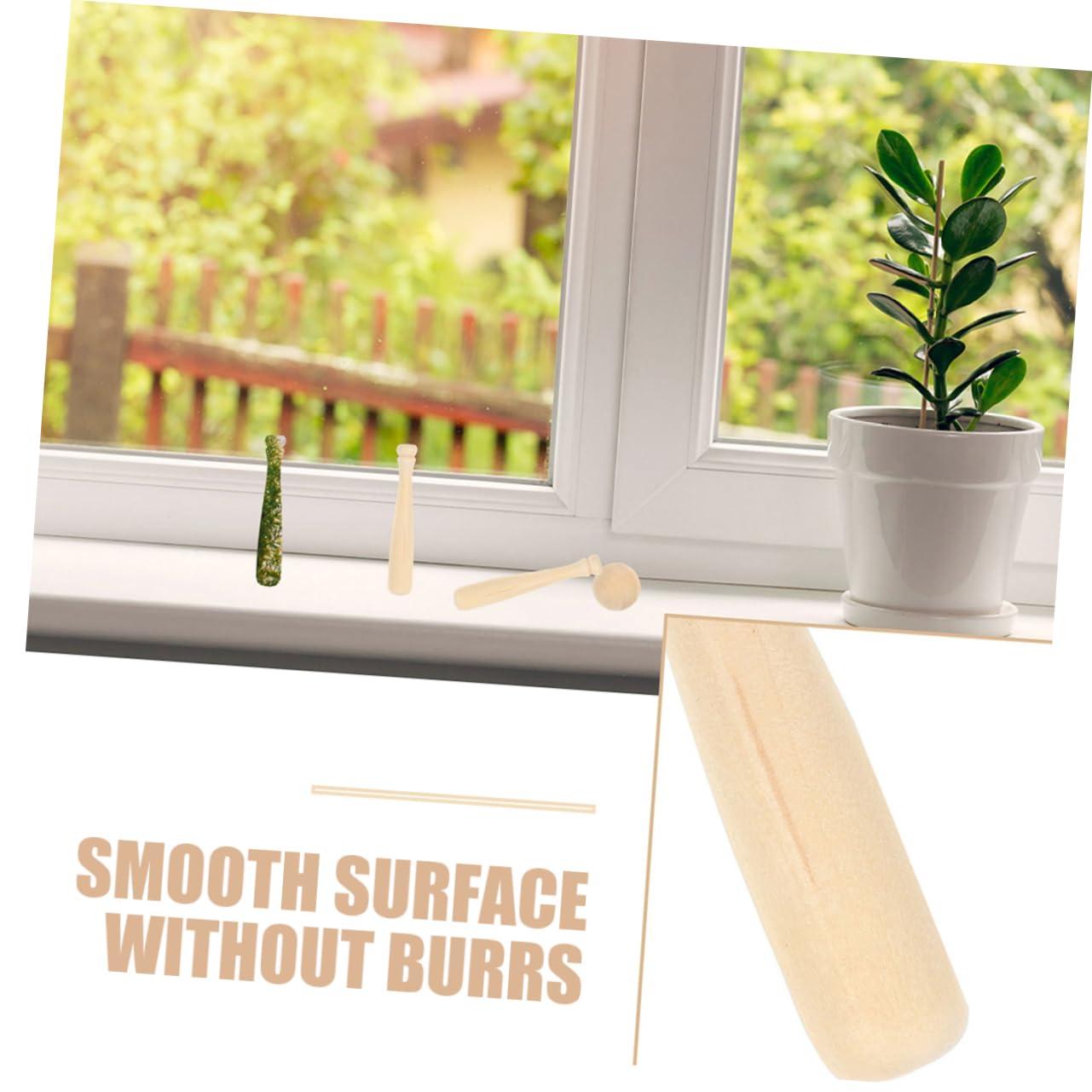 Alasum Alasum 4 Sets Mini Baseball Bat Toys Woody Toy Baseballs Baseball Bats Wood Crafts Unfinished Mini Baseball Painting Models Mini Graffiti Models Painting Baseball Bat Wooden