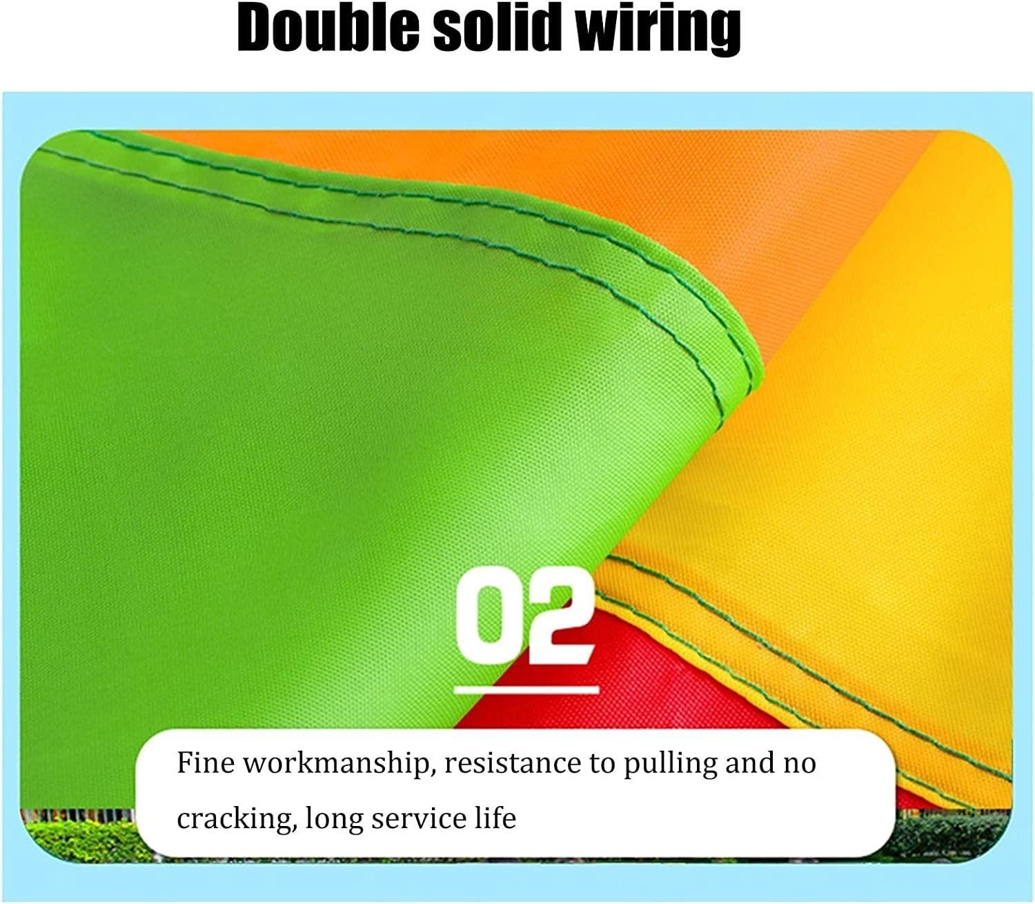 CHENYUEFA CHENYUEFA Parachute Toy for Kids Rainbow Play Parachute Toy with Handles, 3ft-39ft Kids Play Parachute for Outdoor Teamwork Game Kids Birthday Gift(Size:5m/16.4ft)