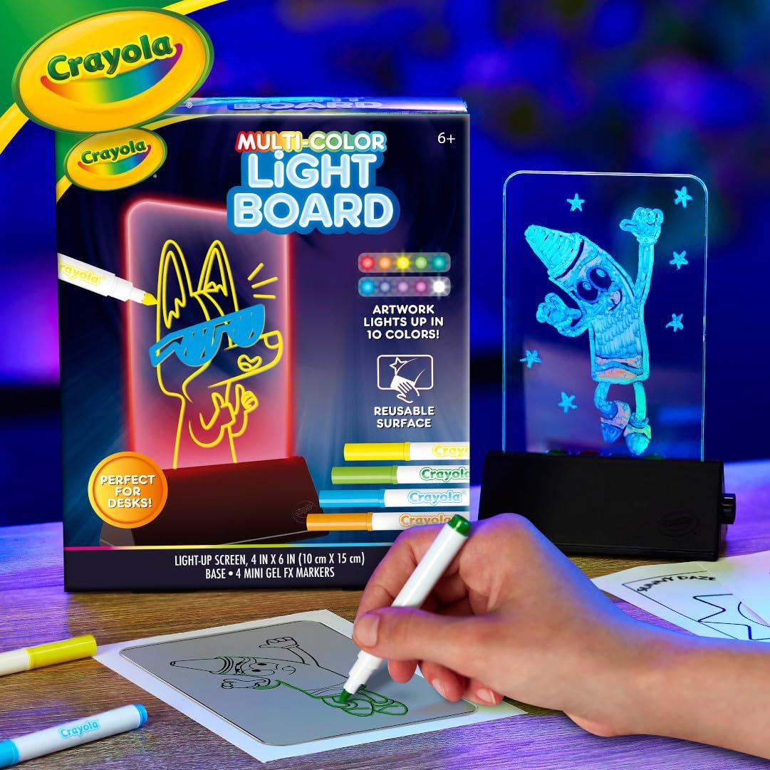 Crayola Crayola Multi-Color Light Board, Light Up Drawing Toy, Desk Toy, Doodle Pad, Glow Art, Gifts, Toys Boys & Girls, Ages 6, 7, 8