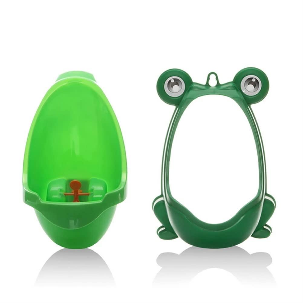WBTY WBTY Cute Frog Potty Training Urinal for Boys Toilet with Suction Cup Cartoon Kids Urinal Trainer with Funny Target Point (Fruit Green+Orange)