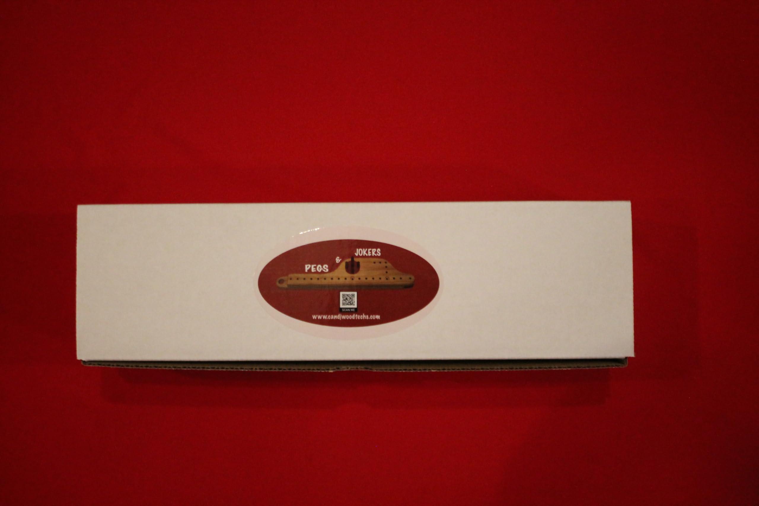 Generic Pegs and Jokers for Adults, Unfinished 10 Player Board Game Made of Select Pine Wood, by C and J Woodtechs. Game Pieces and Peg Pieces are not Painted or polyurathaned.