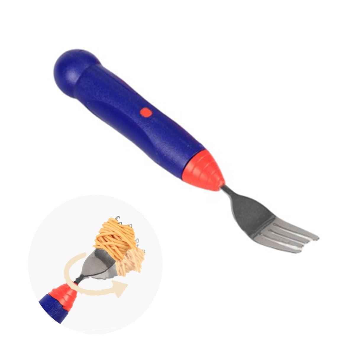 wingosoph wingosoph Electric Spinning Spaghetti Fork for Kids, Automatic Children's Flatware, Twirling Fork for Noodle (NY068-Blue)