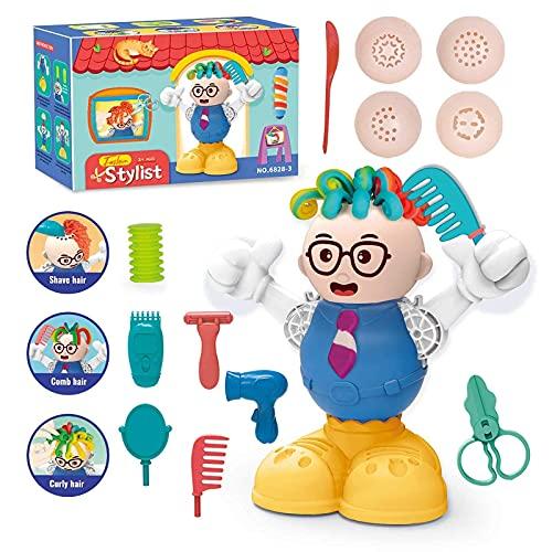 HASAYAQI HASAYAQI Cuts Stylist Hair Salon Tools Playset,Play Dough Sets for Kids Ages 4-8 Pretend Play Toys Sets for Kids Ages 2-4 Gift for Girls and Boys