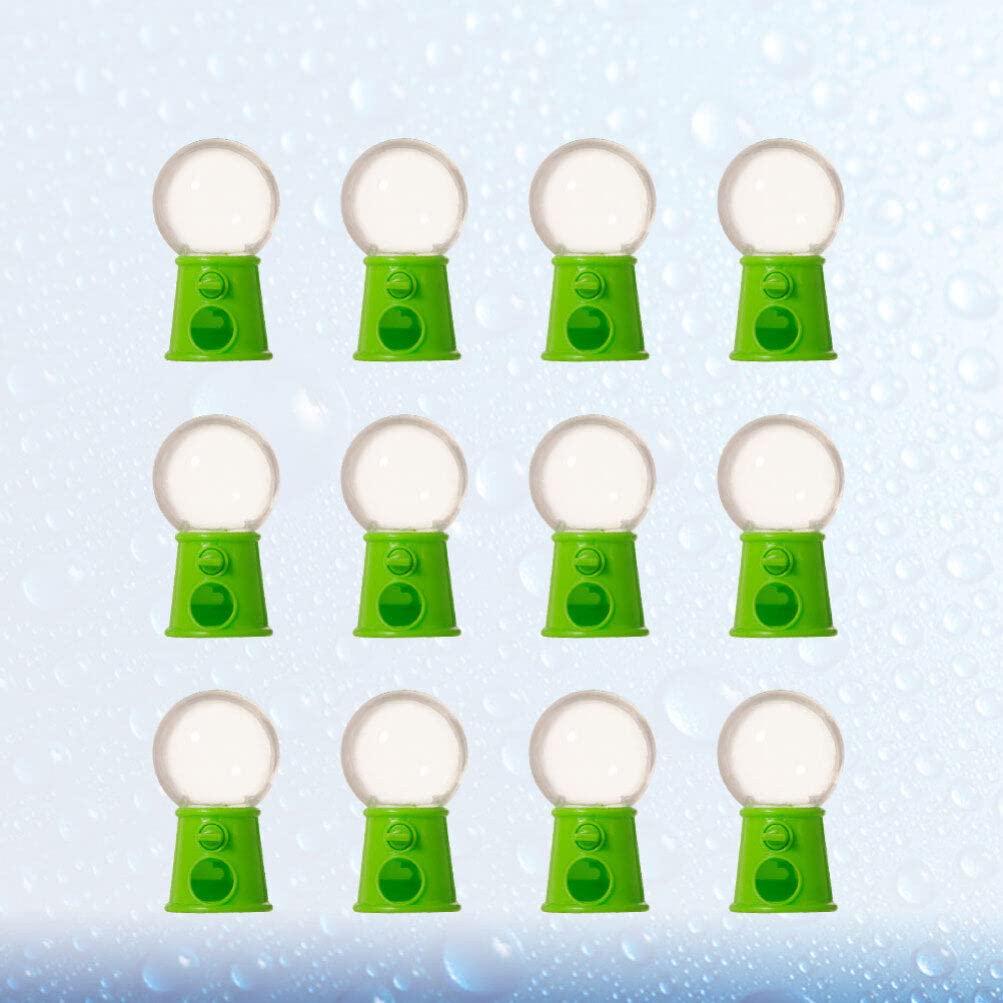 Alipis Alipis 12pcs Gumball Machine Mini Candy Dispenser Piggy Bank Desktop Bubble Gum Candy Catcher Machines Toys Cake Topper Pills Dispenser for Kids Party Favor C