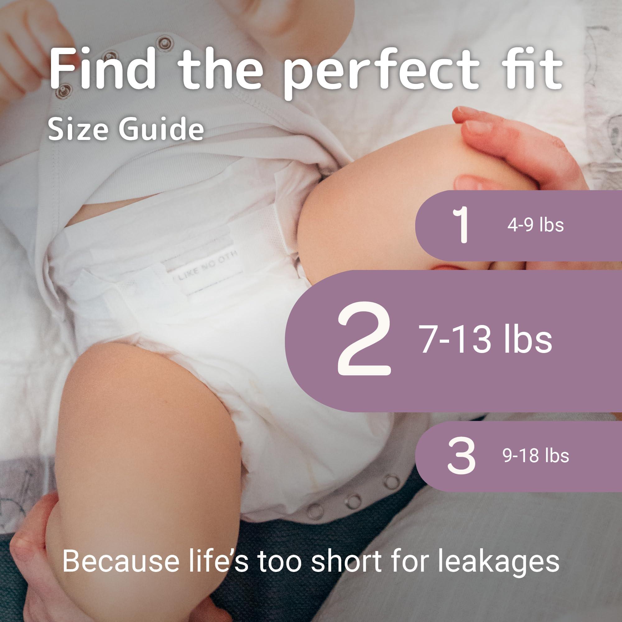 Bambo Nature Bambo Nature Hypoallergenic Baby Diapers, Eco-Labelled Sustainable Diapers, Enhanced Leakage Protection, Totally Chlorine-free, Skin Friendly, and Super Absorbent - Size 2 (32 Count)