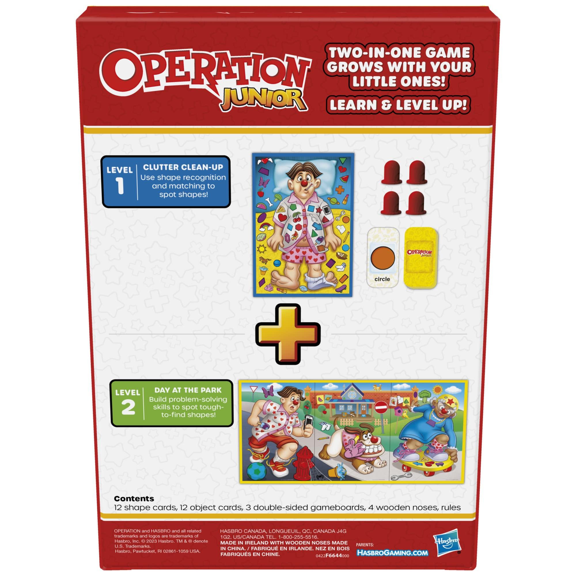 Hasbro Gaming Hasbro Gaming Operation Junior Board Game | Operation Game for Younger Kids | Ages 3 and Up | 2 to 4 Players | Preschool Games | Fun Games for Preschoolers