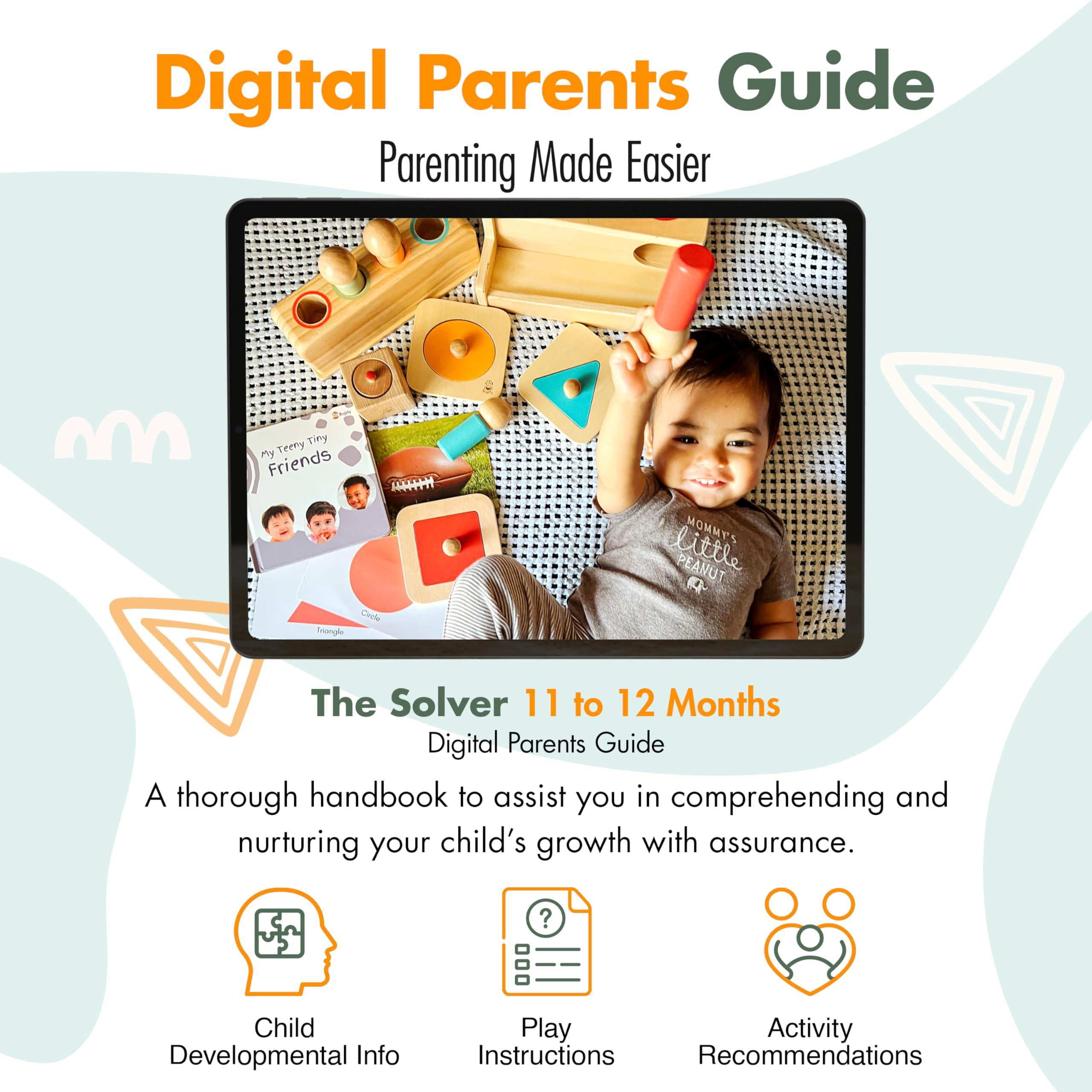 Bujjify Bujjify Montessori Toy Set 11-12 Months Baby Toys- 1 Year Birthday Gift, Push Ball, Shape Puzzle, Popup Toy, Pincer Grasp, Diversity Board Book, Picture Cards, Brain Development Toddler Toy