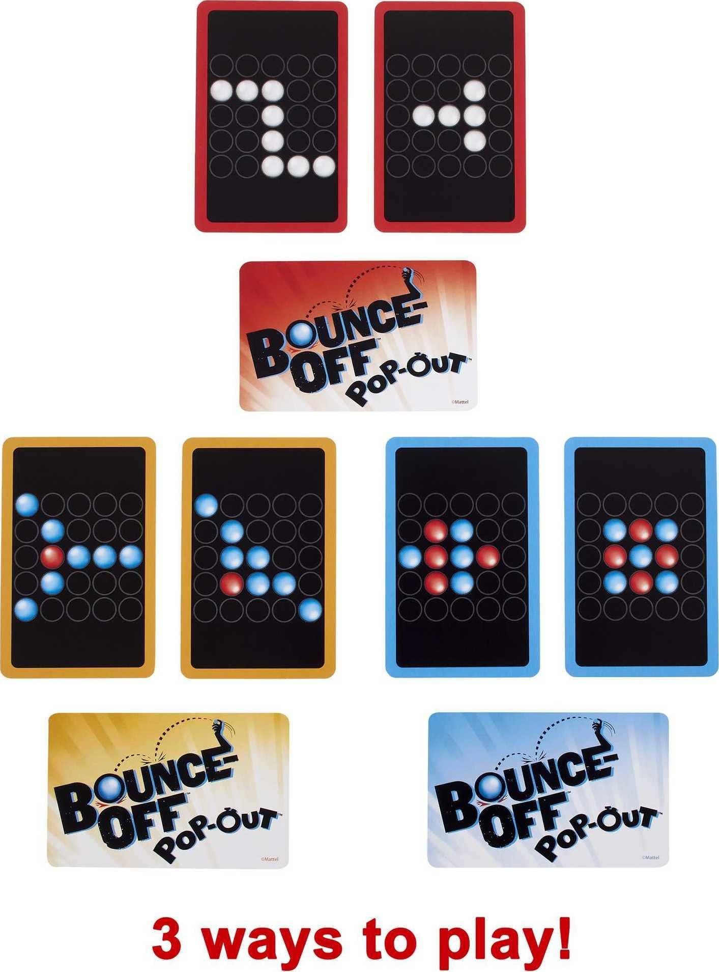 Mattel Games Mattel Games Bounce-Off Pop-Out Party Game for Kids, Adults and Family Night, Bounce Fast or Balls Go Flying for 1-4 Players