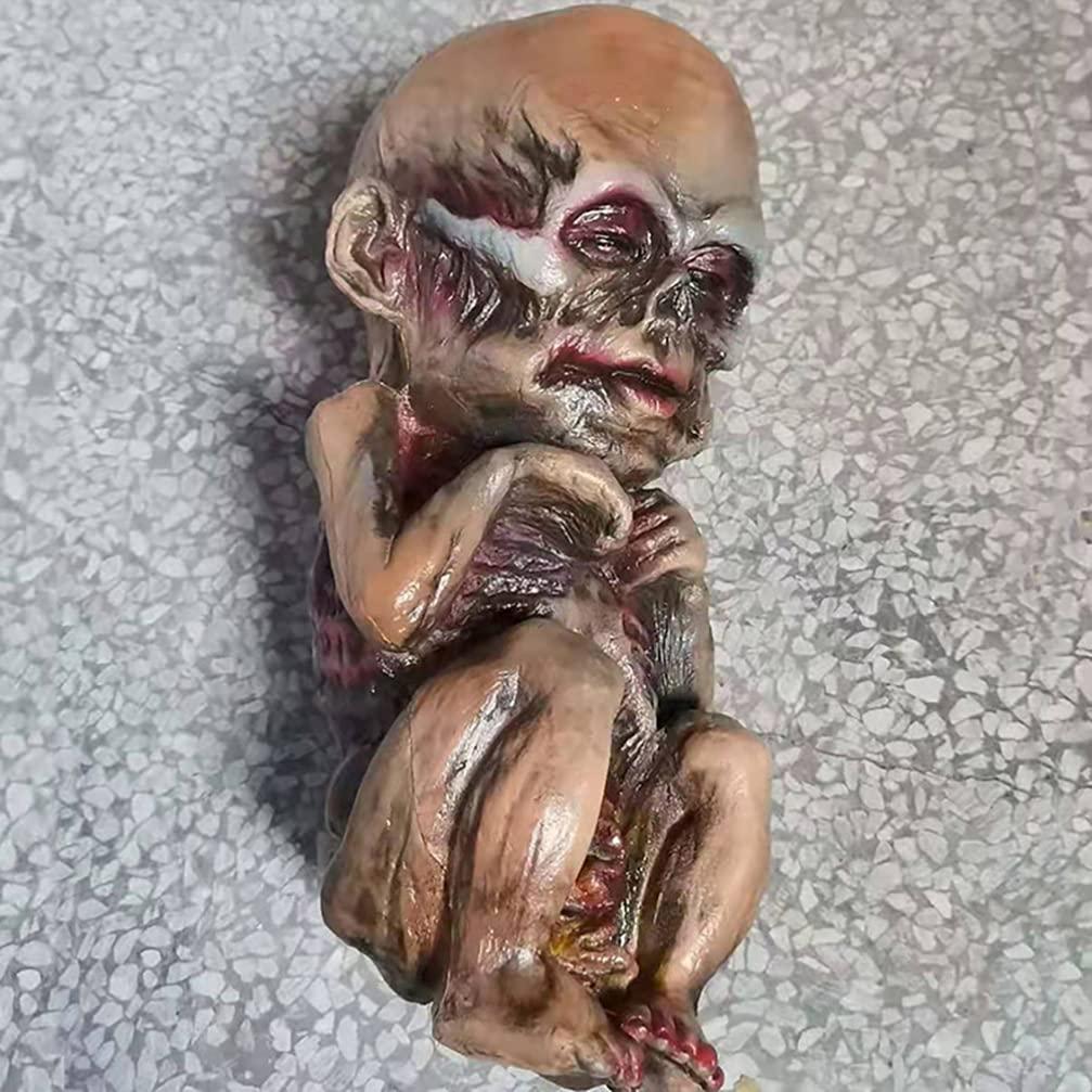 Toyvian Toyvian Halloween Haunted Doll, Scary Ghost Baby, Halloween Haunted House Decor, Scary Ghost, Creepy Zombie Baby Ghost Baby Doll, for Adult Prank, Scary Halloween Decorations