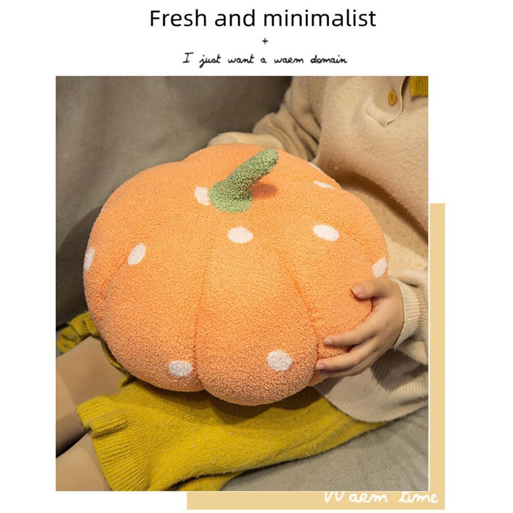 FAVICOVID FAVICOVID Pumpkin Throw Pillow Wave Point Pumpkin Stuffed Toys Soft and Fluffy Halloween Pumpkin Pillows,3 Pcs