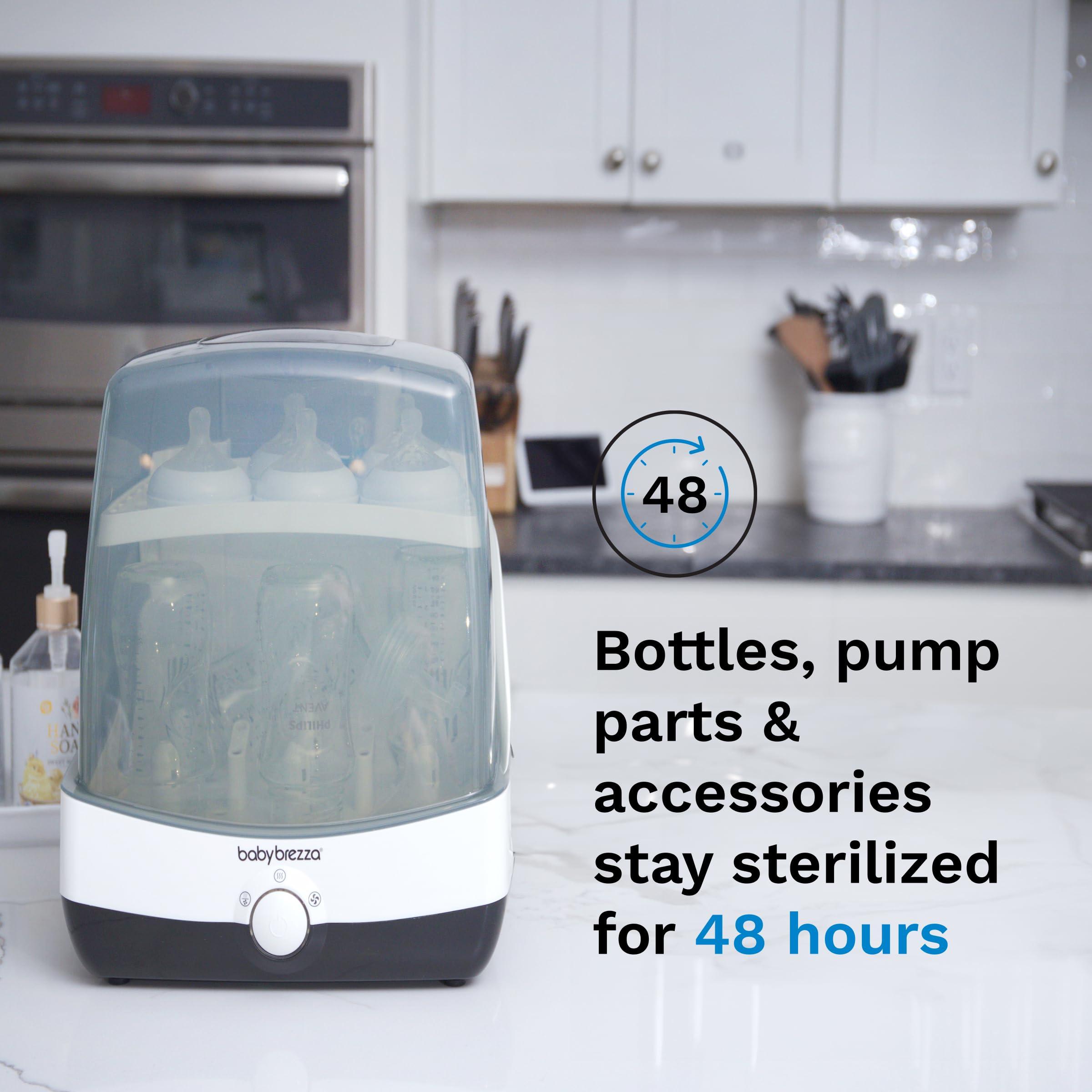 Baby Brezza Baby Brezza 10 Minute Baby Bottle Sterilizer + Dryer - Superfast Electric Steam Sterilization - Universal Sterilizing for All Bottles, Pacifiers + Breast Pump Parts