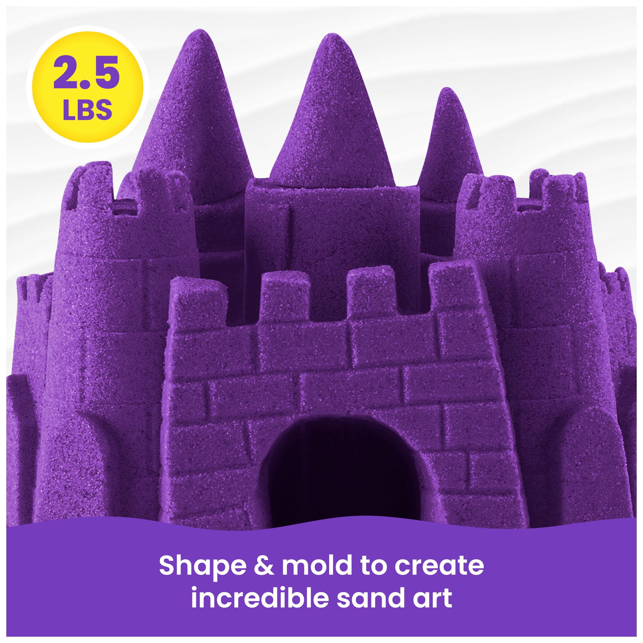 Kinetic Sand Kinetic Sand, 2.5lbs Purple Play Sand, Moldable Sensory Toys for Kids, Resealable Bag, for Ages 3 and up