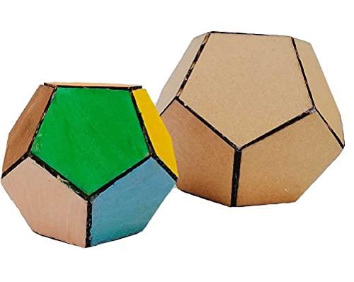 ZG ZG Parent-Child Handmade DIY Coloring Corrugated Cardboard Football/Storage Box, Kindergarten Learning and Educational Supplies (24pcs(Side length5cm))