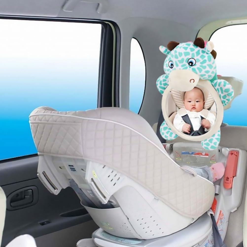 Abaodam Baby Car Mirror Rear Facing Infant Safety Shatterproof Baby Rearview Mirror Car Seats Plush Toddler Mirror Baby Safety Mirror