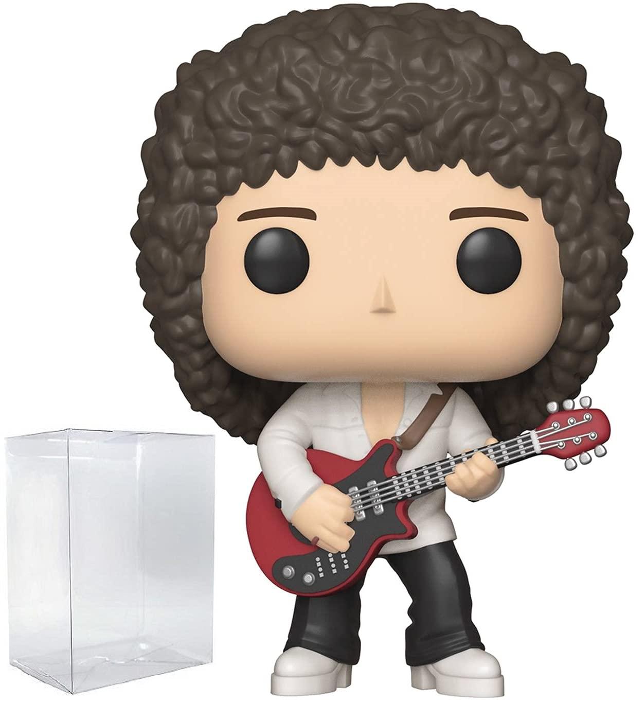 POP POP Queen - Brian May Funko Pop! Vinyl Figure (Bundled with Compatible Pop Box Protector Case) Multicolored 3.75 inches