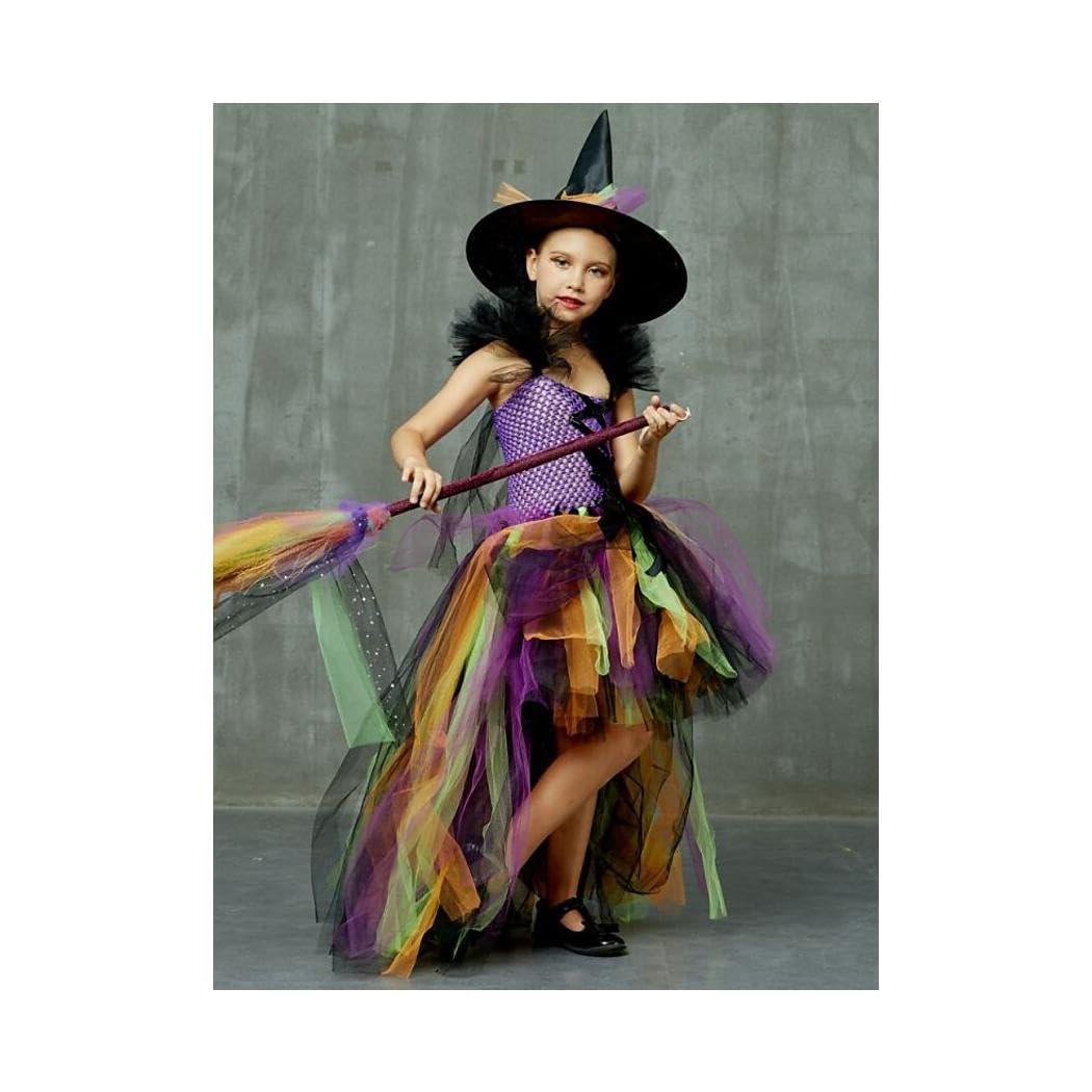 Generic Kids Little Girls\' Halloween Hocus Pocus Witch Winifred Sanderson Dress Set Performance Purple 3-4 years