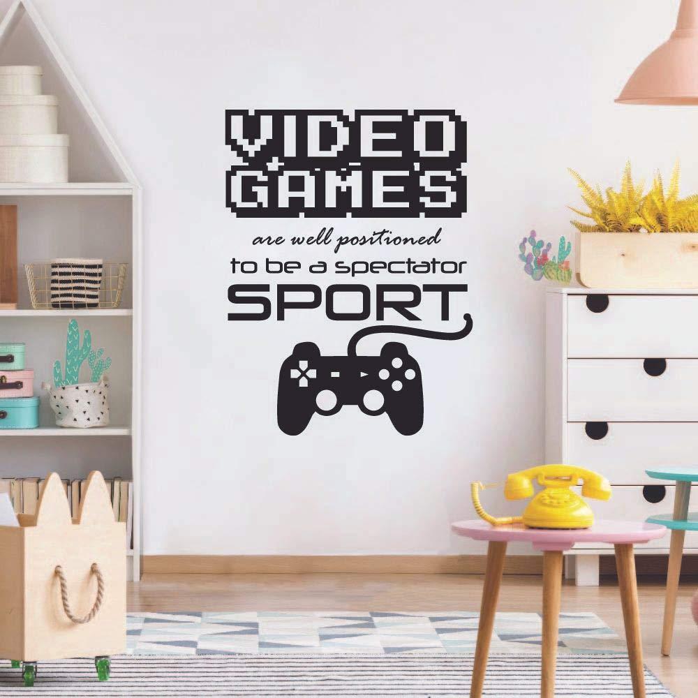 All Things Valuable Spectator Sport Quote Video Game Games Gamers Quotes Wall Sticker Art Decal for Girls Boys Room Bedroom Nursery Kindergarten Fun Home Decor Stickers Wall Art Vinyl Decoration Size (30x27 inch)