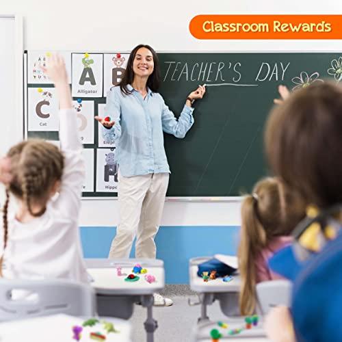 BESTWELL 100 Pack Animal Erasers for Kids, Desk Pets for Classroom, 3D Bulk Mini Puzzle Pencil Eraser, Cute erasers for Classroom Rewards and Prizes, Novelty Fun Party Favors Gift Back to School Supplies
