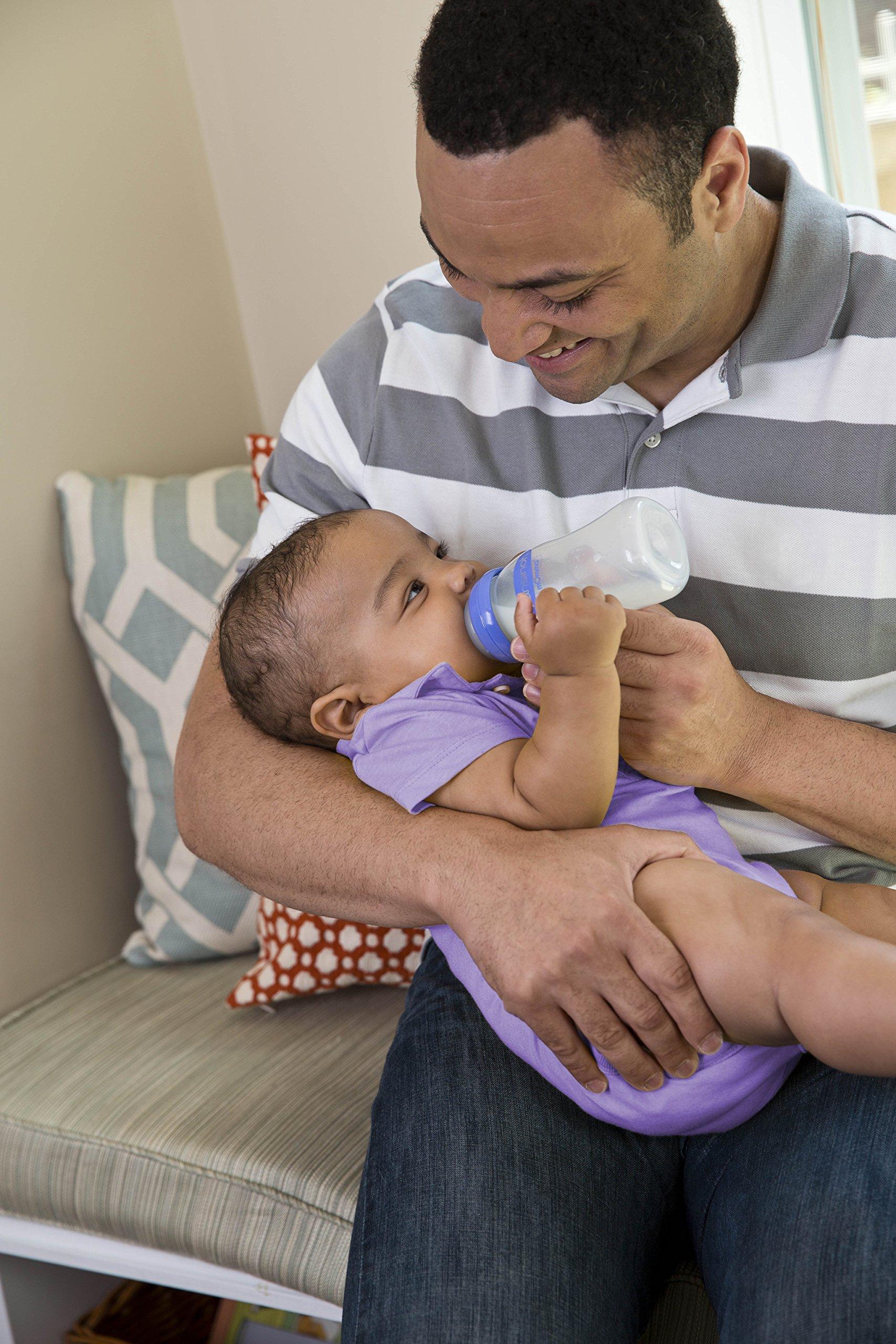 Lansinoh Lansinoh Momma Breastmilk Feeding Bottle with NaturalWave Nipple, 1 Count, 8 Ounce, Medium Flow Nipple, Soft Silicone Nipple, Collapse Resistant, Anti-Colic, BPS and BPA Free