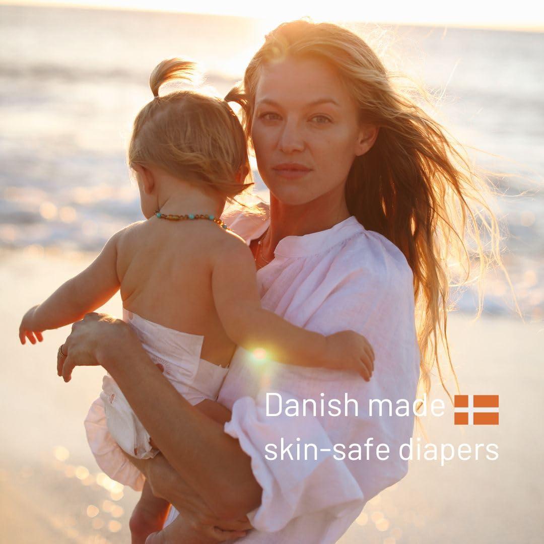 JOONYA Joonya Baby Diapers, Size 4 L (15-31 lb) - 1 Bag of 25 - **New Range** - NonToxic, Eco-Friendly, Ultra Slim, Overnight Use - Made in Denmark