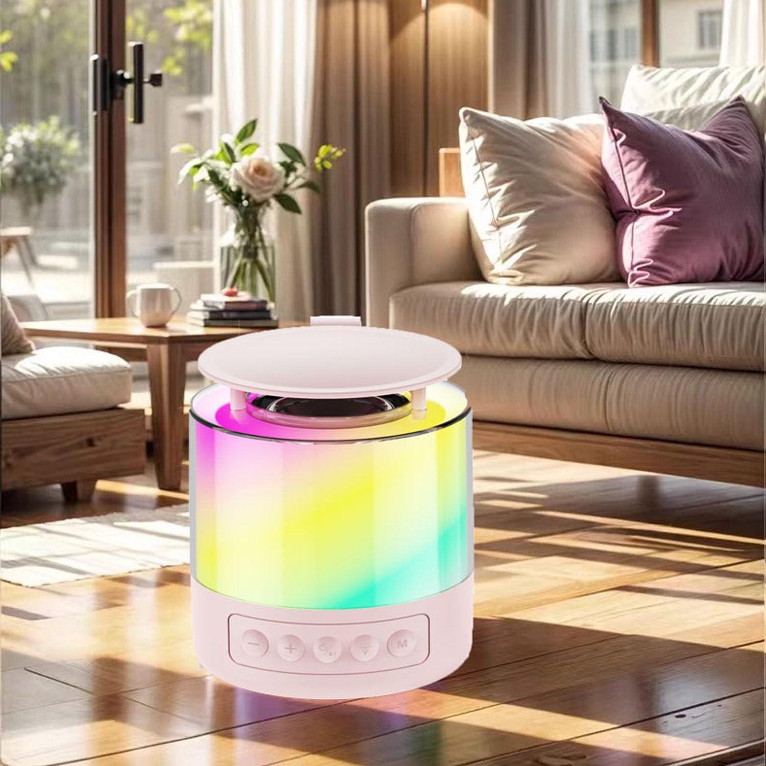 PUSHIZHIGUANG Mini Karaoke Machine for Kids Adults, Portable Bluetooth Karaoke Speaker with Wireless Microphone and LED Color Lights for Home Birthday Party for Girls or Boys Ages 4, 5,6,7,8,10+ (Pink, 1 Mic)