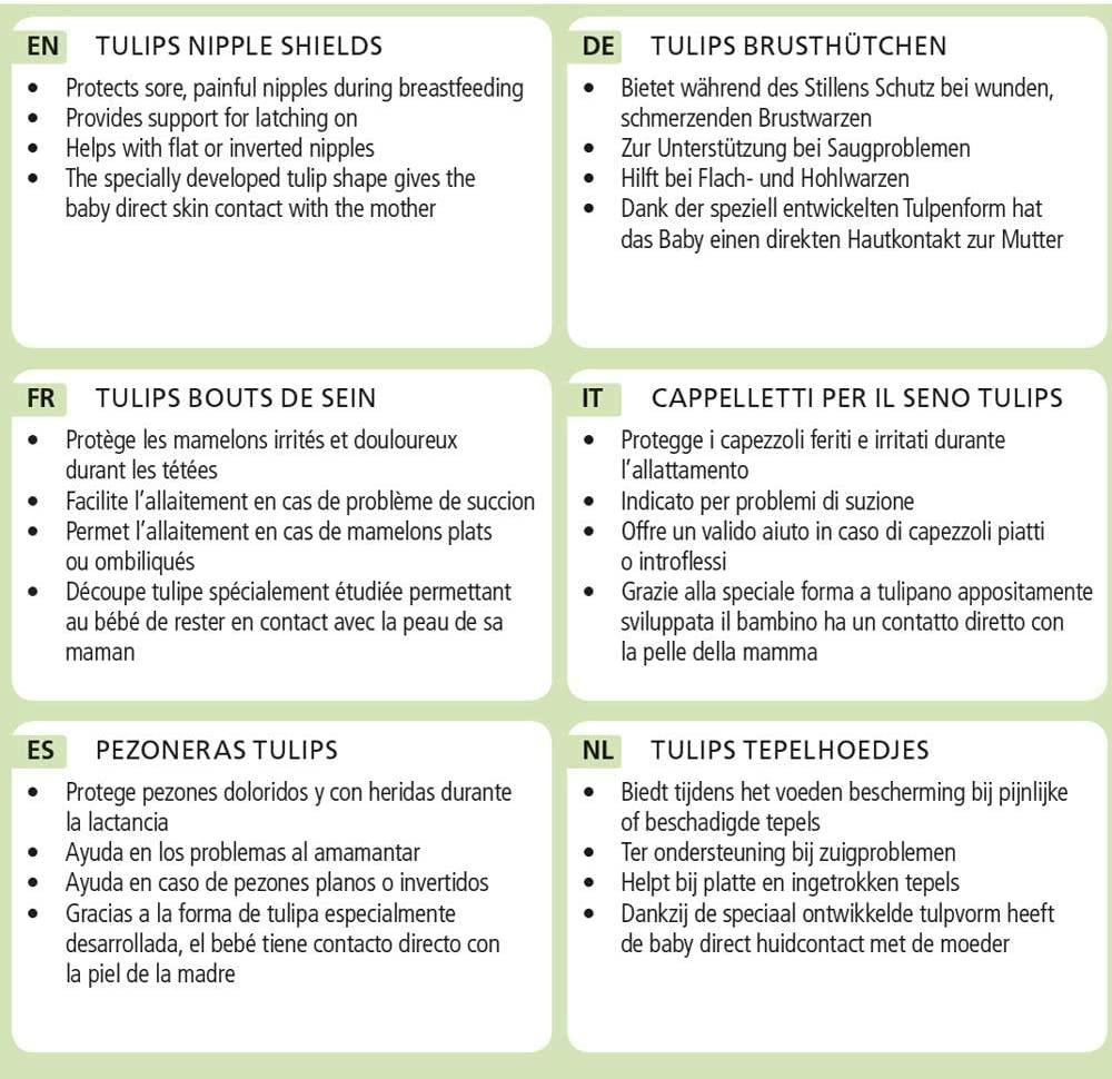 ARDO Ardo Tulips Contact Nipple Shields for Breastfeeding, Made in Switzerland, 2 Count with Carrying Case, BPA Free (S, 16mm)