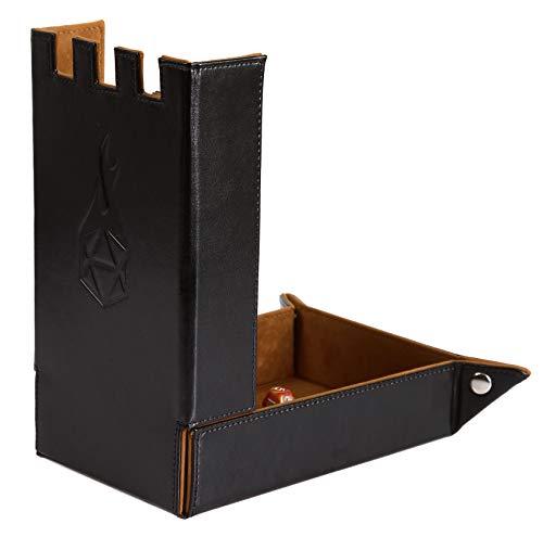 Forged Dice Co. Forged Dice Co. Draco Castle Foldable Dice Tray and Dice Tower - Foldable DND Dice Tray and Dice Rolling Tray Tower - Perfect for Dungeons and Dragons RPG and Tabletop Gaming - Brown